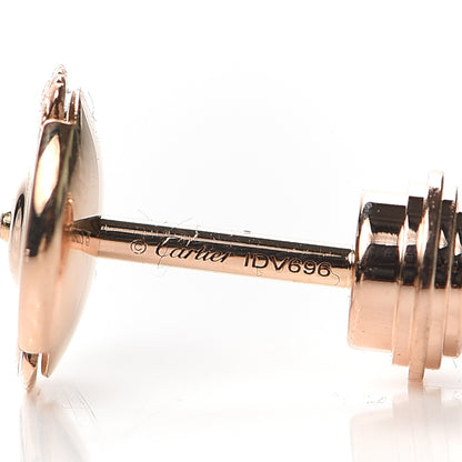 Cartier 18K Pink Gold Diamond MM D'Amour Earrings 4 of 6
