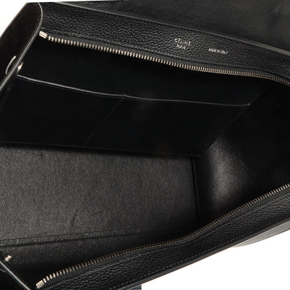 Celine Drummed Calfskin Suede Small Trapeze Black 6 of 9