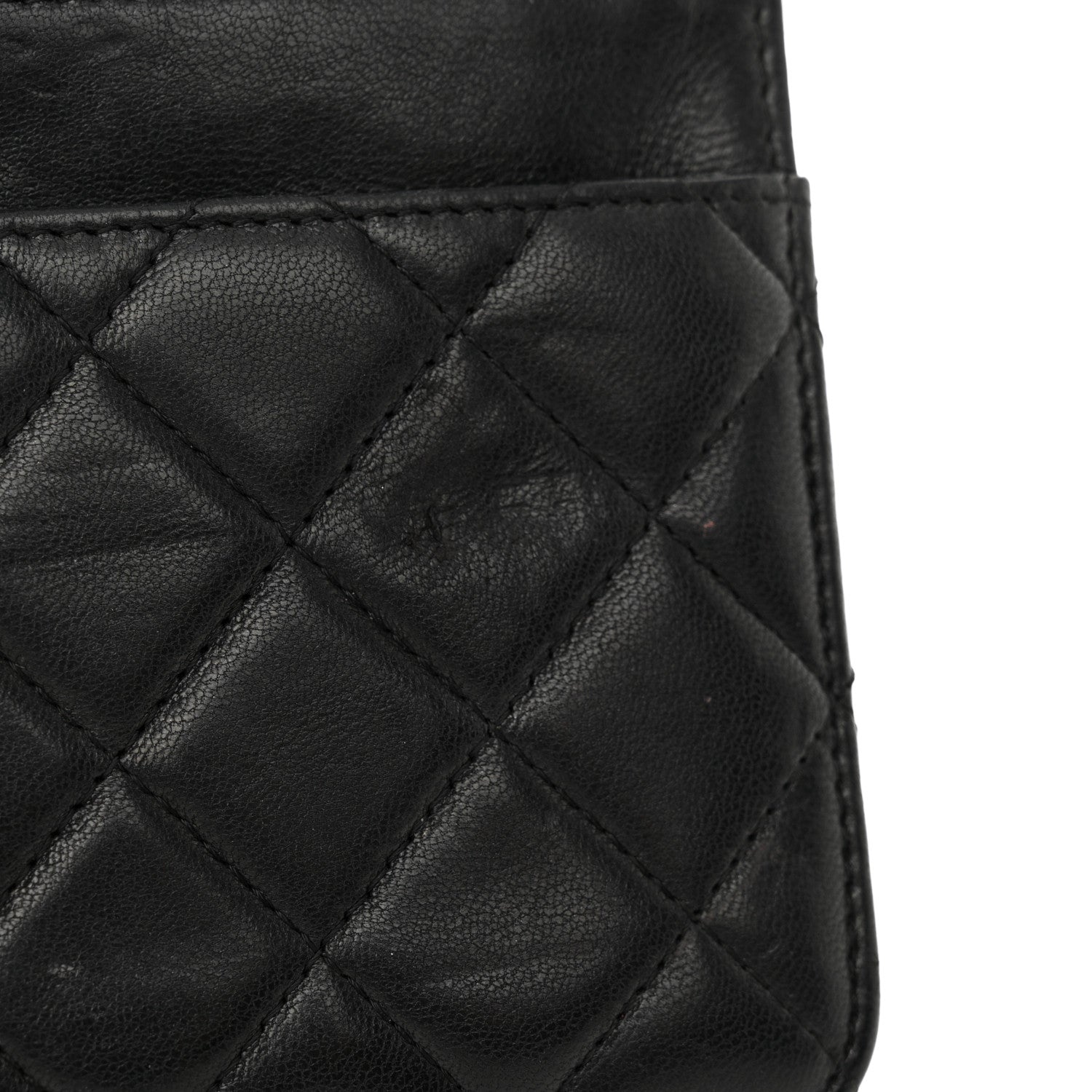 Chanel Lambskin Quilted Boy Wallet On Chain WOC Black 14 of 15