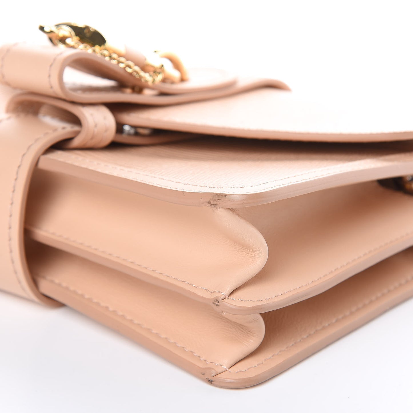 Calfskin Lizard Embossed Aby Chain Shoulder Bag Delicate Pink