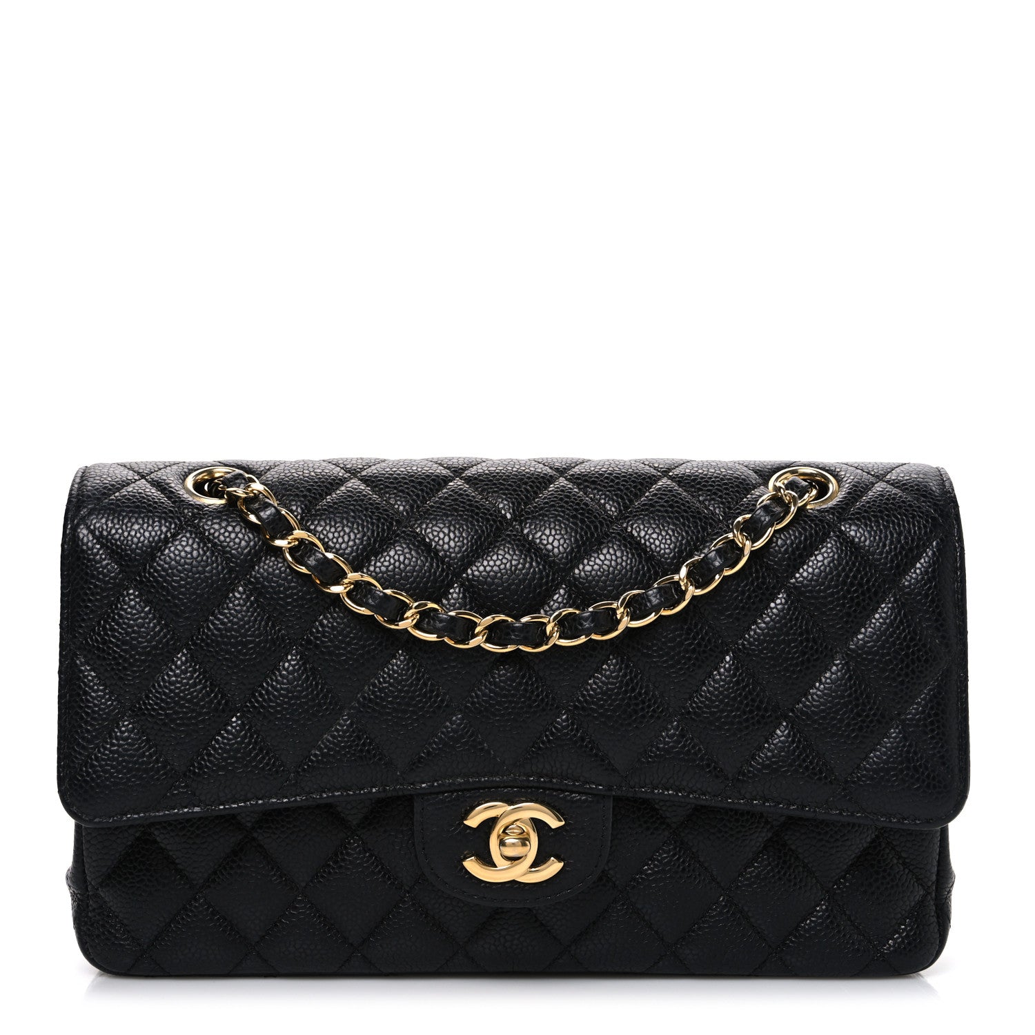 Chanel Caviar Quilted Medium Double Flap Black 1 of 9