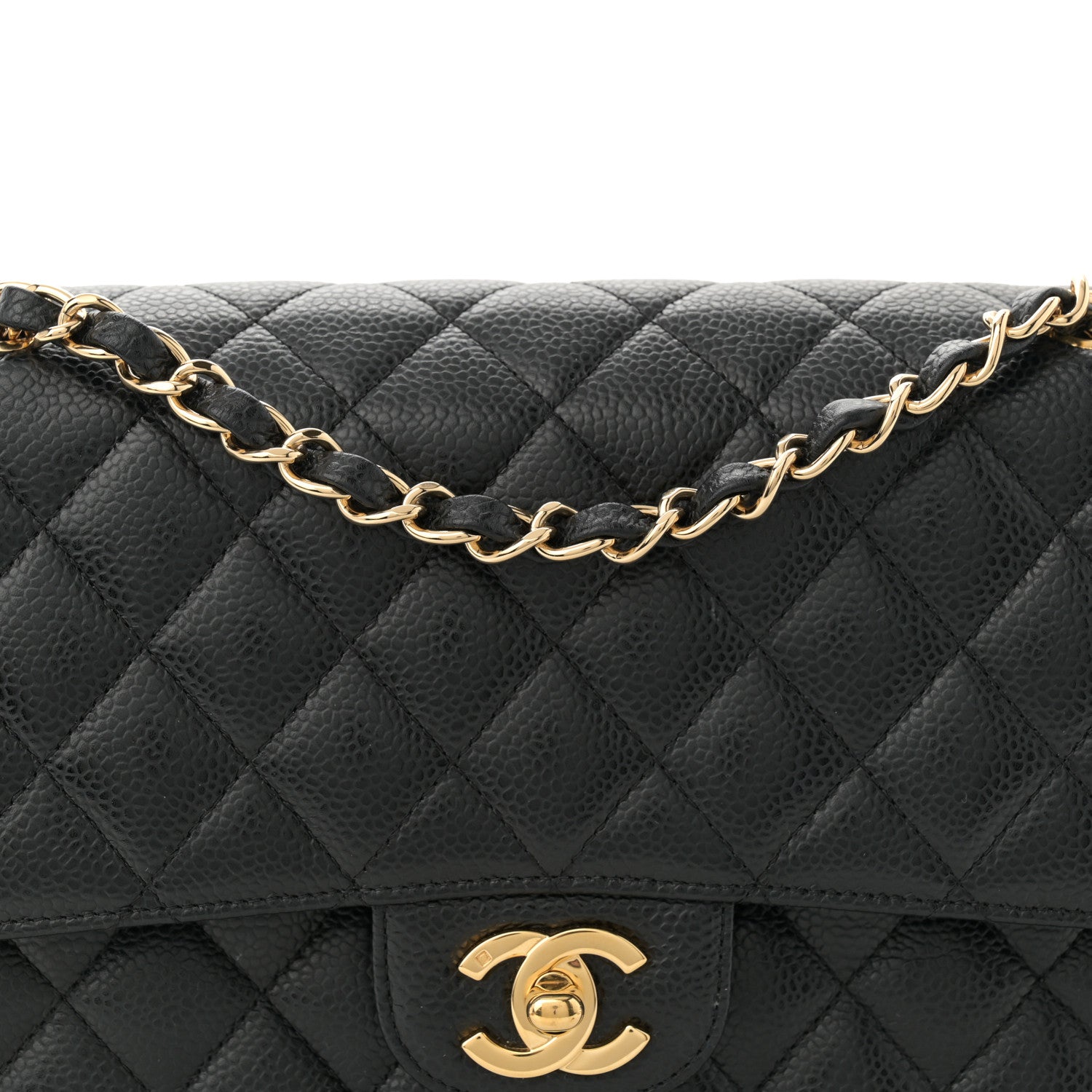 Chanel Caviar Quilted Medium Double Flap Black 8 of 11
