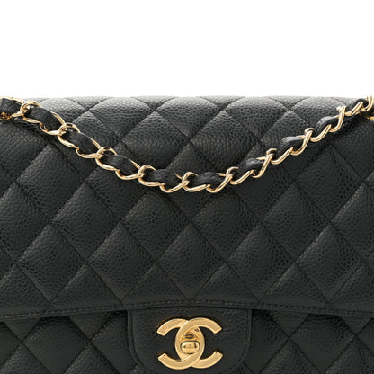 Chanel Caviar Quilted Medium Double Flap Black 8 of 11