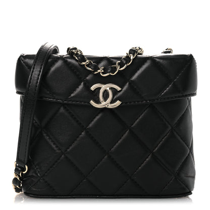 Chanel Lambskin Quilted Small Box Bag Black 1 of 11