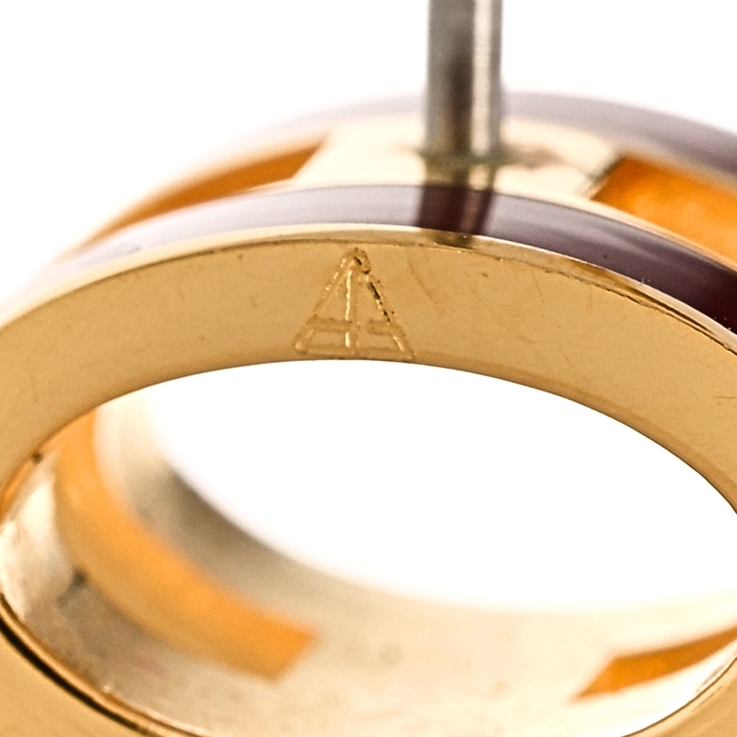 Hermes Gold Lacquered Mini Pop H Earrings New Rough H 4 of 5