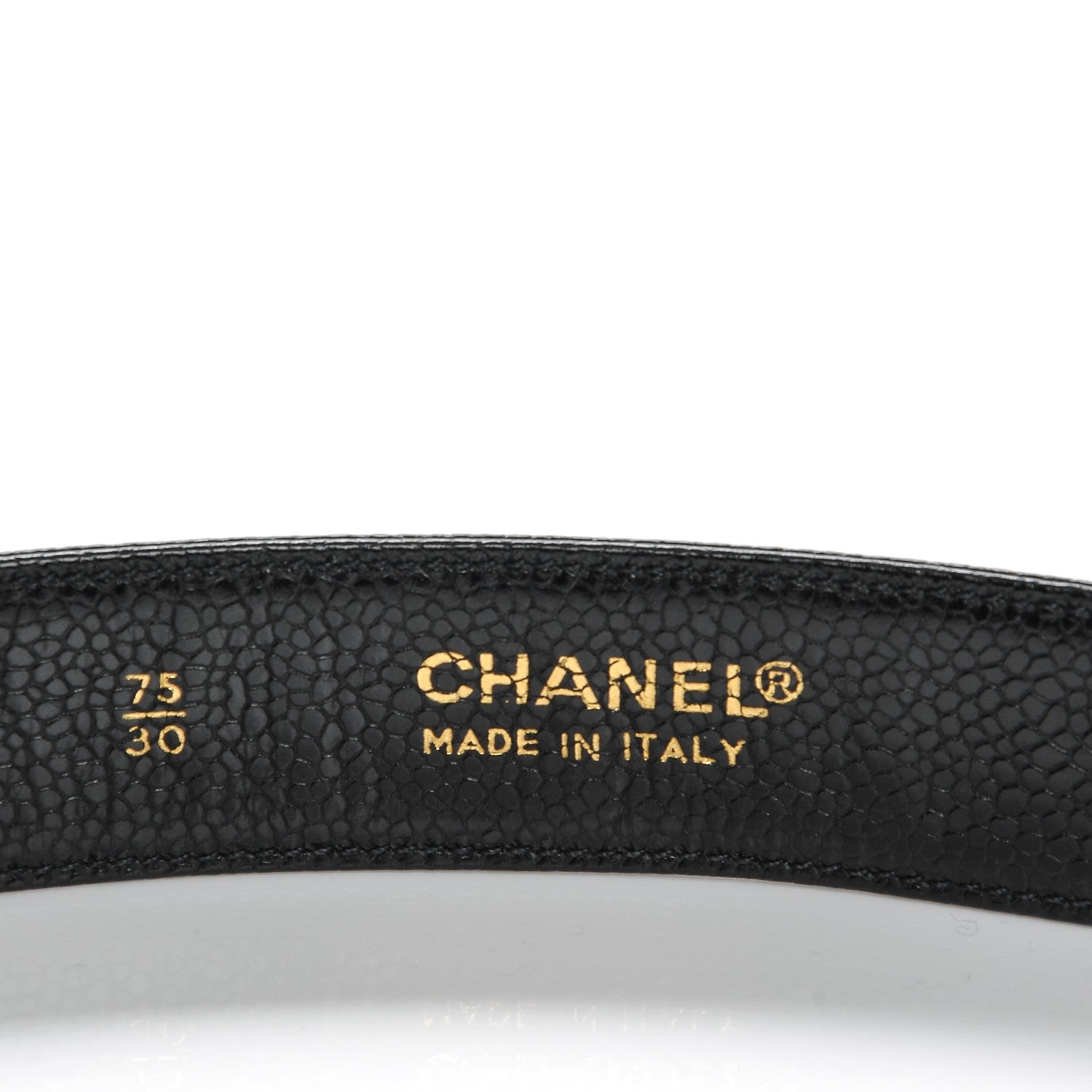 Chanel Caviar Chain Belt 75 30 Black 4 of 5