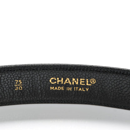 Chanel Caviar Chain Belt 75 30 Black 4 of 5