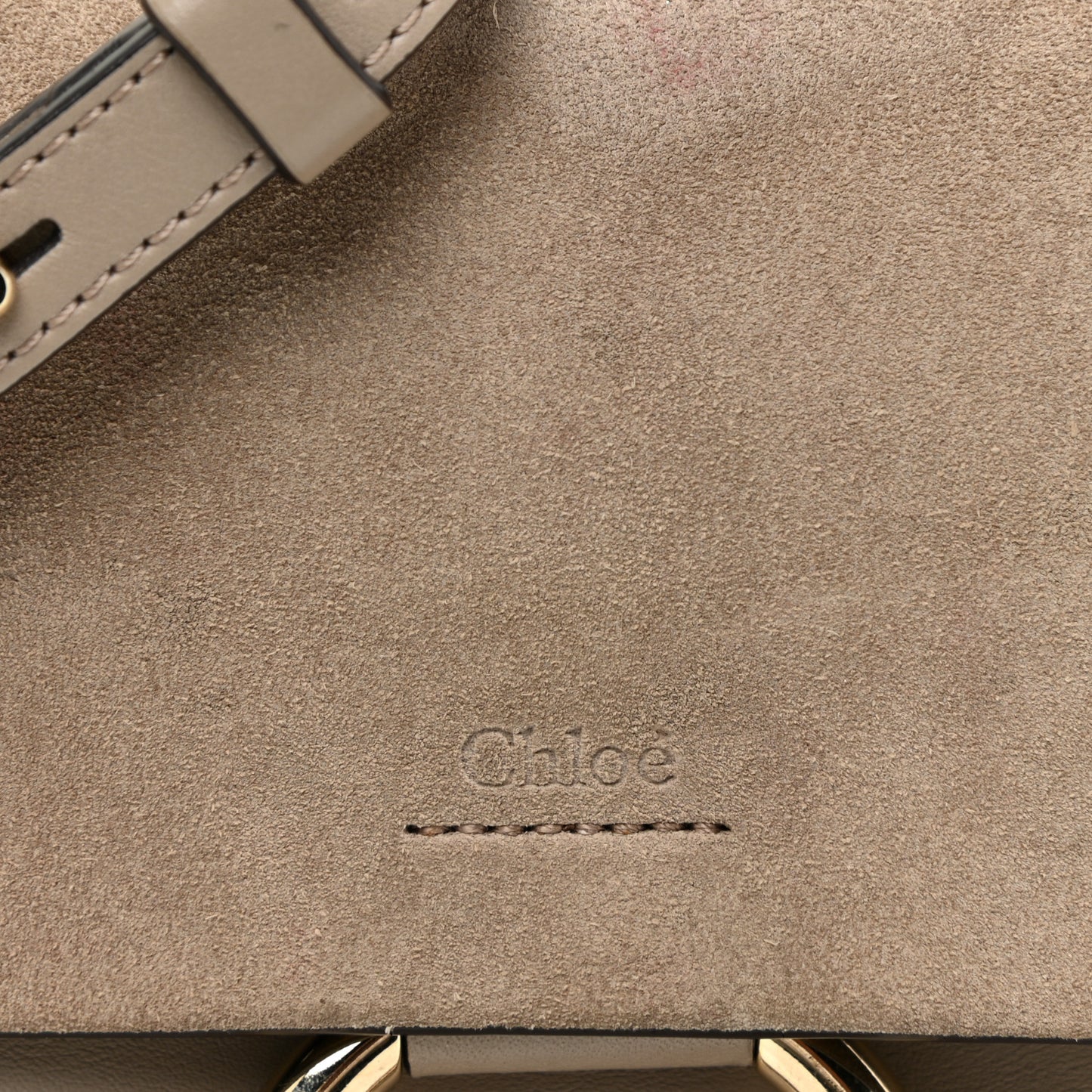Suede Calfskin Small Faye Shoulder Bag Motty Grey