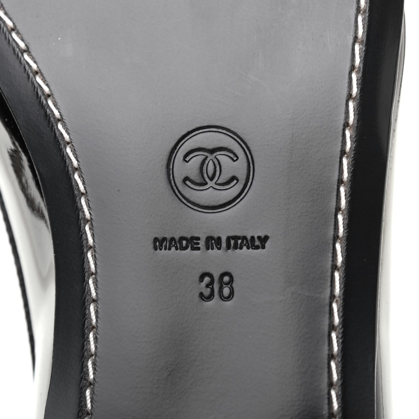 Patent CC Mocassin Loafers 38 Black