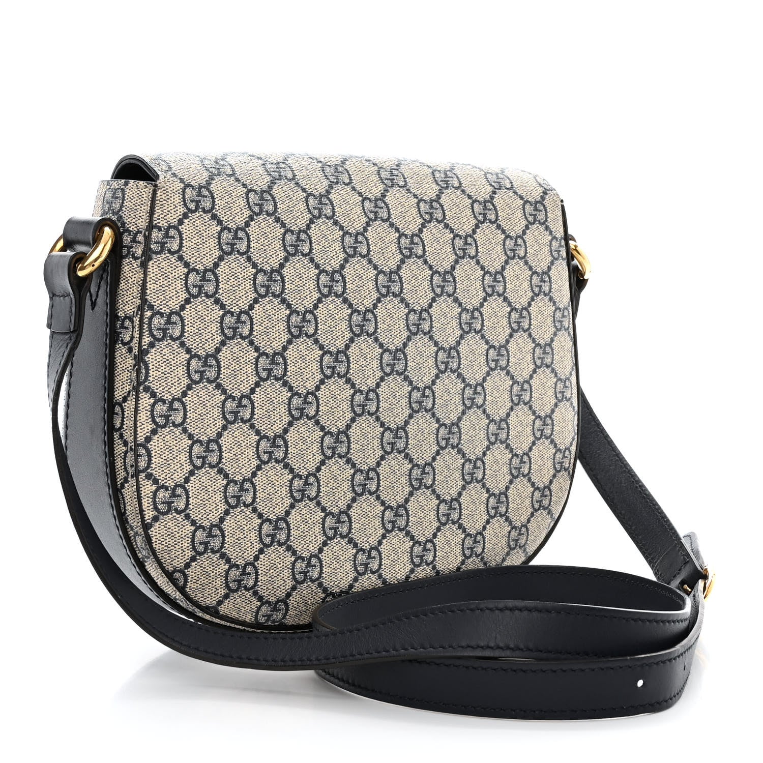 Gucci GG Supreme Monogram Small Messenger Shoulder Bag Beige Blue Navy 3 of 17