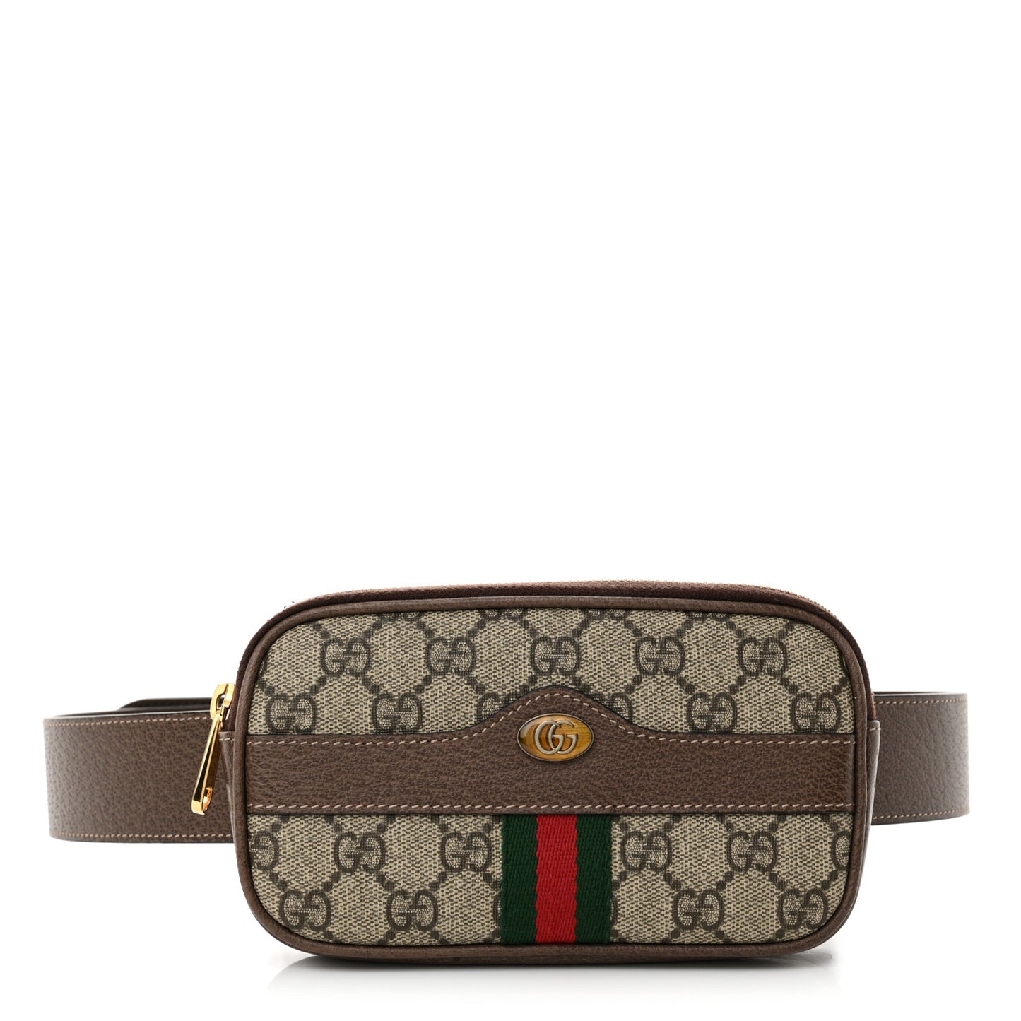 GG Supreme Monogram Ophidia Belted iPhone Case 85 34 Dark Brown