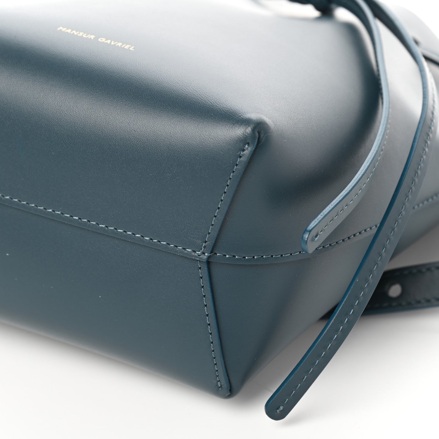 Calfskin Mini Bucket Bag Blu