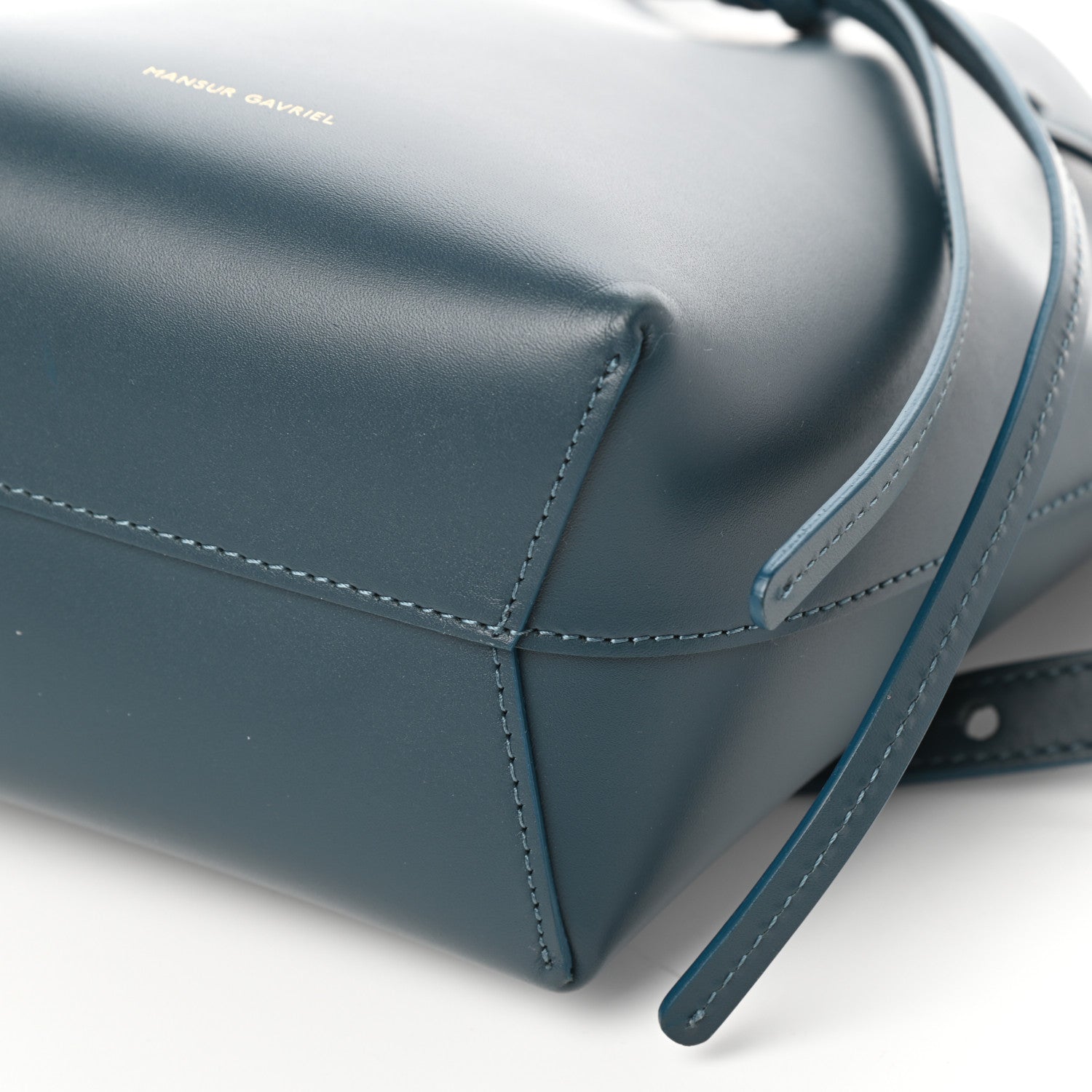 Mansur Gavriel Calfskin Mini Bucket Bag Blu 8 of 8