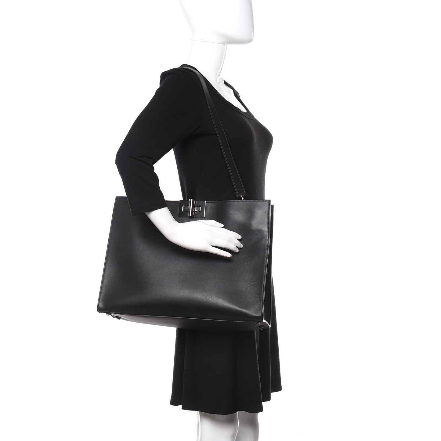Calfskin Natalia Tote Black