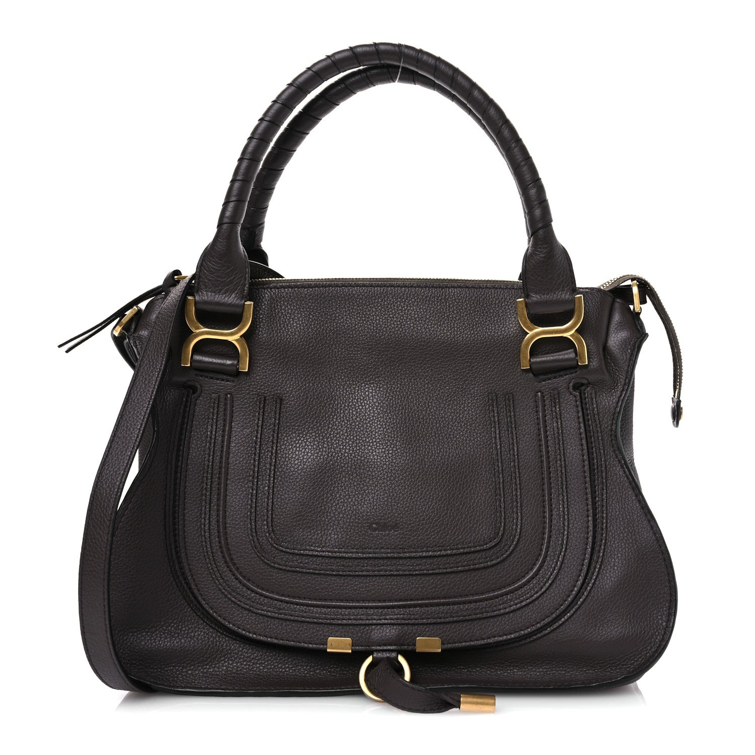 Chloe Calfskin Medium Marcie Satchel Bold Brown 1 of 10