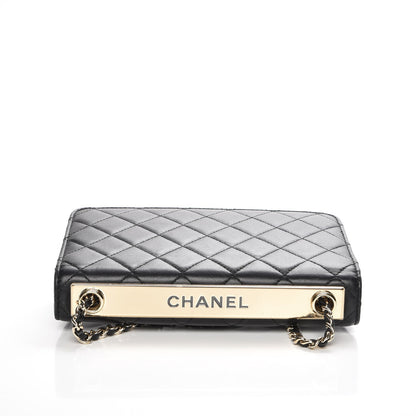 Chanel Lambskin Quilted Trendy CC Wallet On Chain WOC Black 9 of 10
