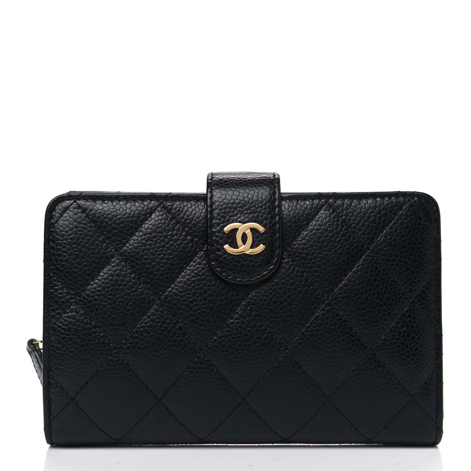Chanel Caviar Quilted Zipped Pocket Wallet Black 1 of 9