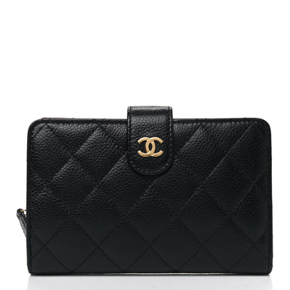 Chanel Caviar Quilted Zipped Pocket Wallet Black 1 of 9