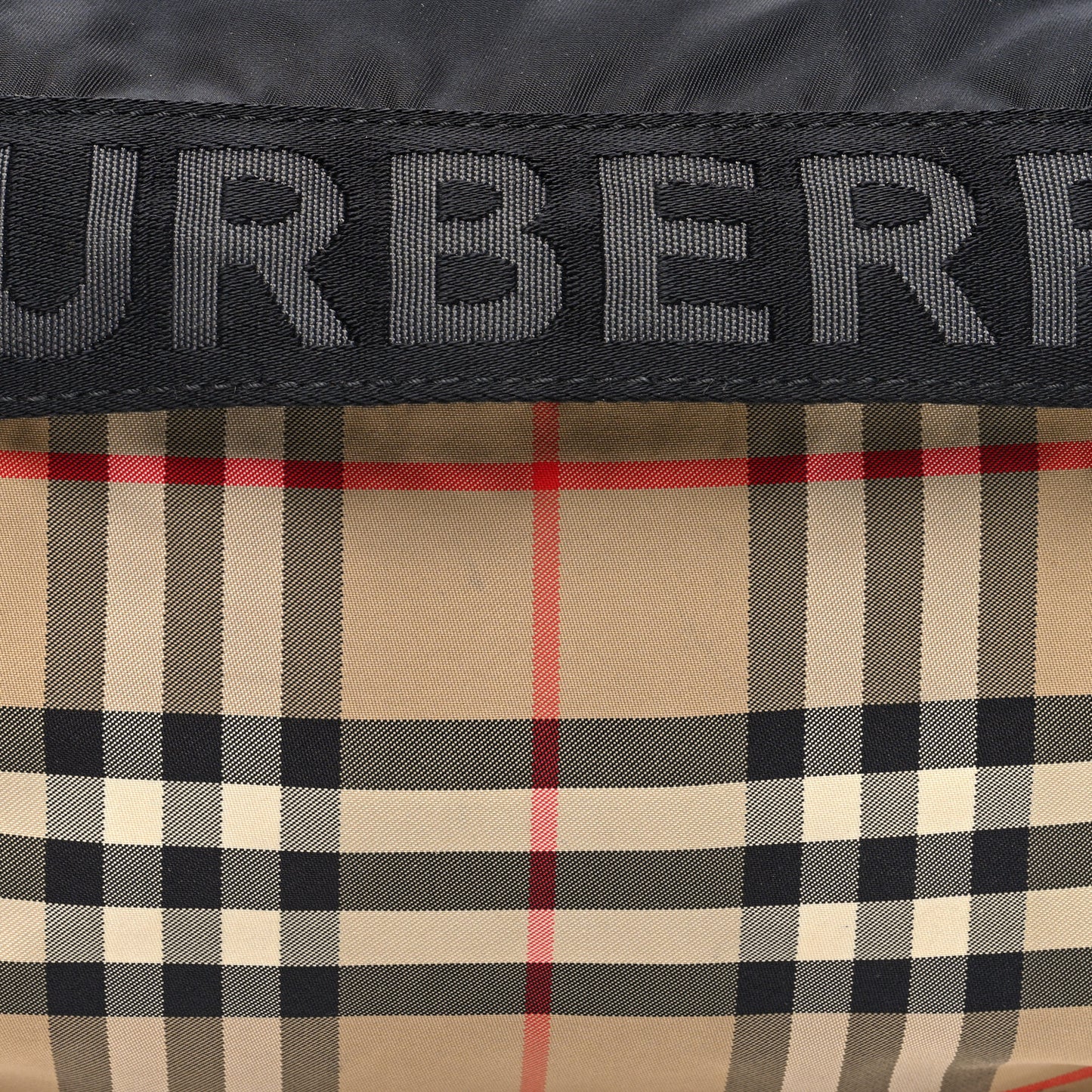 Nylon Vintage Check Sonny Bum Bag Archive Beige Black