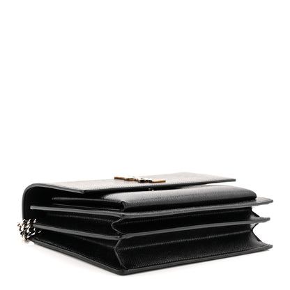 Saint Laurent Coated Bark Calfskin Medium Monogram Sunset Black 4 of 12