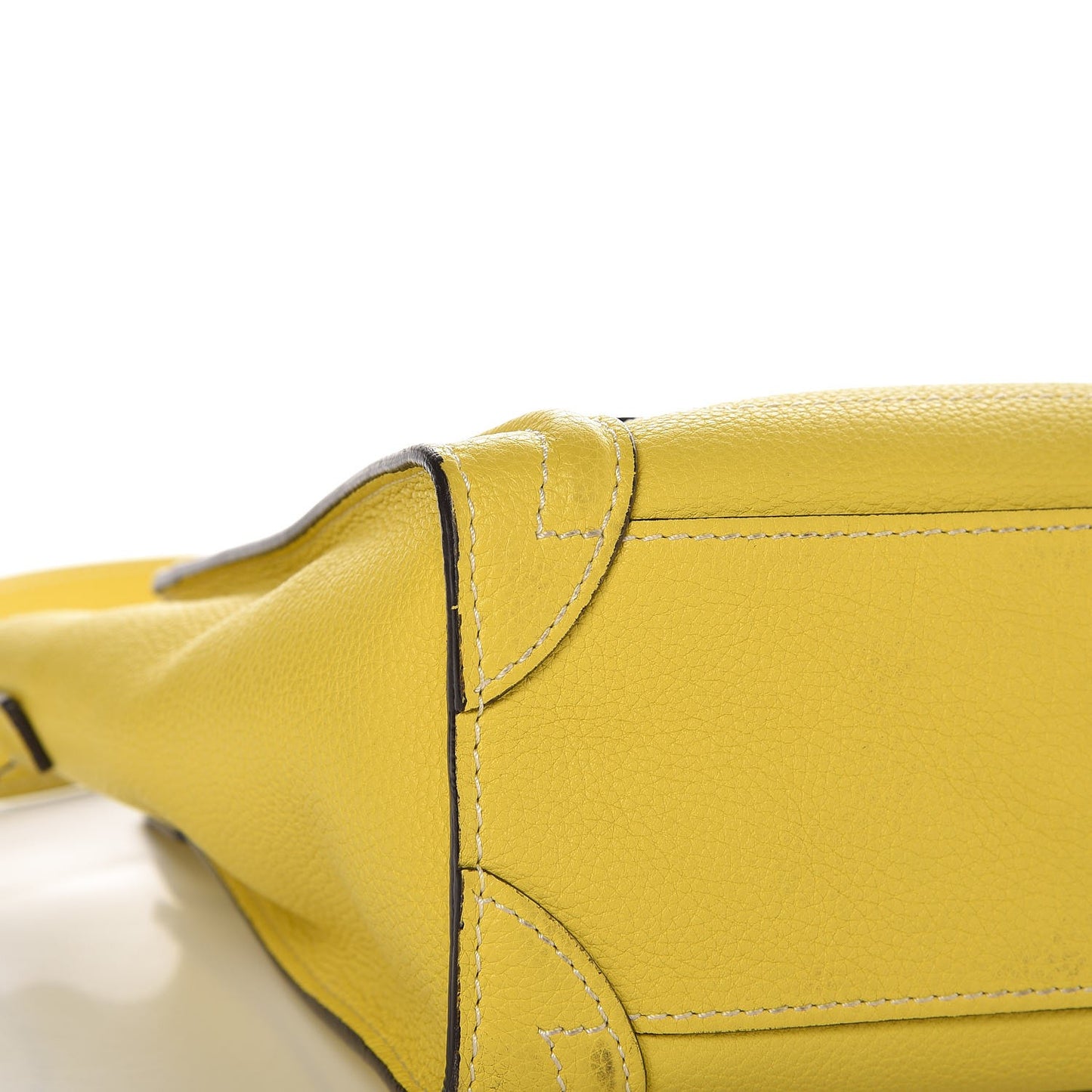 Drummed Calfskin Nano Luggage Citron