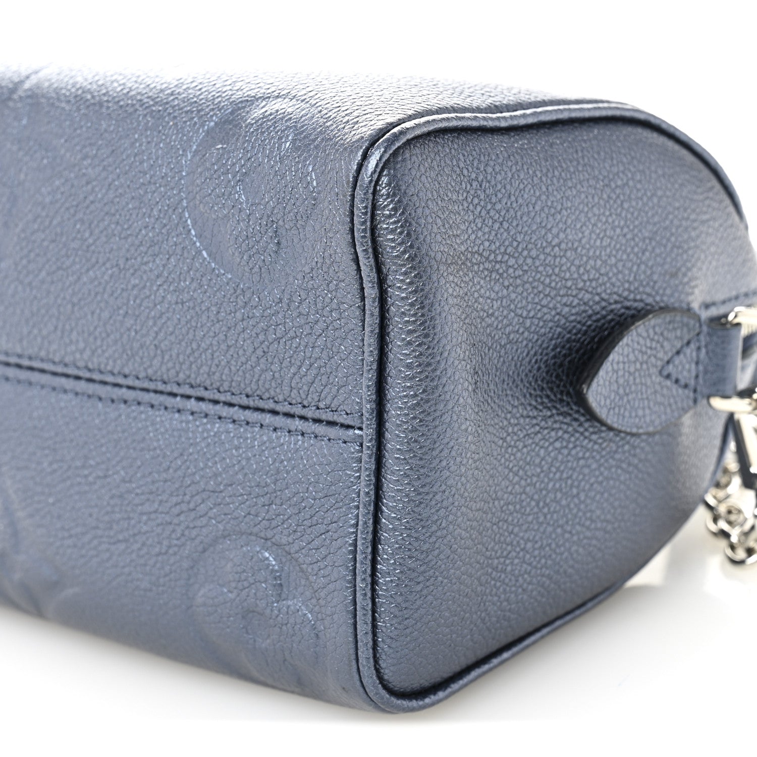 Louis Vuitton Metallic Empreinte Monogram Giant Speedy Bandouliere 20 Navy Nacre 16 of 19