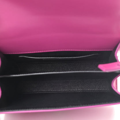 Saint Laurent Calfskin Mini Classic Monogram Cassandra Top Handle Bag Electric Fuchsia 4 of 5
