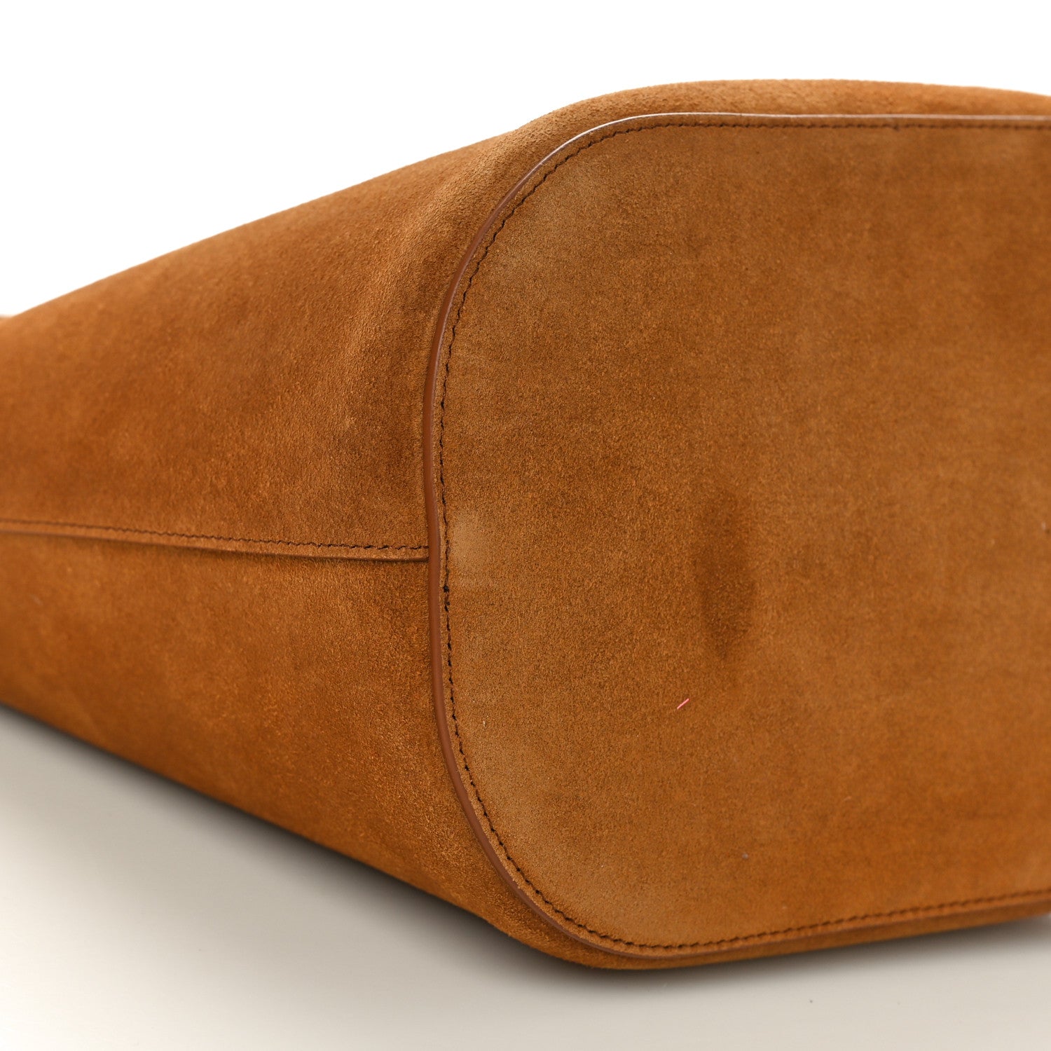 Celine Suede Calfskin Triomphe Medium Louise Bag Pecan 9 of 10