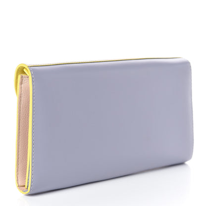 Delvaux Box Calfskin Brillant Biface PTF Long Wallet Nude Lilac 3 of 7