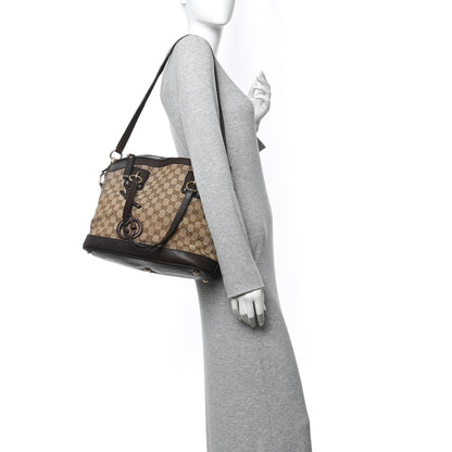 Gucci Monogram Medium Top Handle Bag Brown 2 of 13