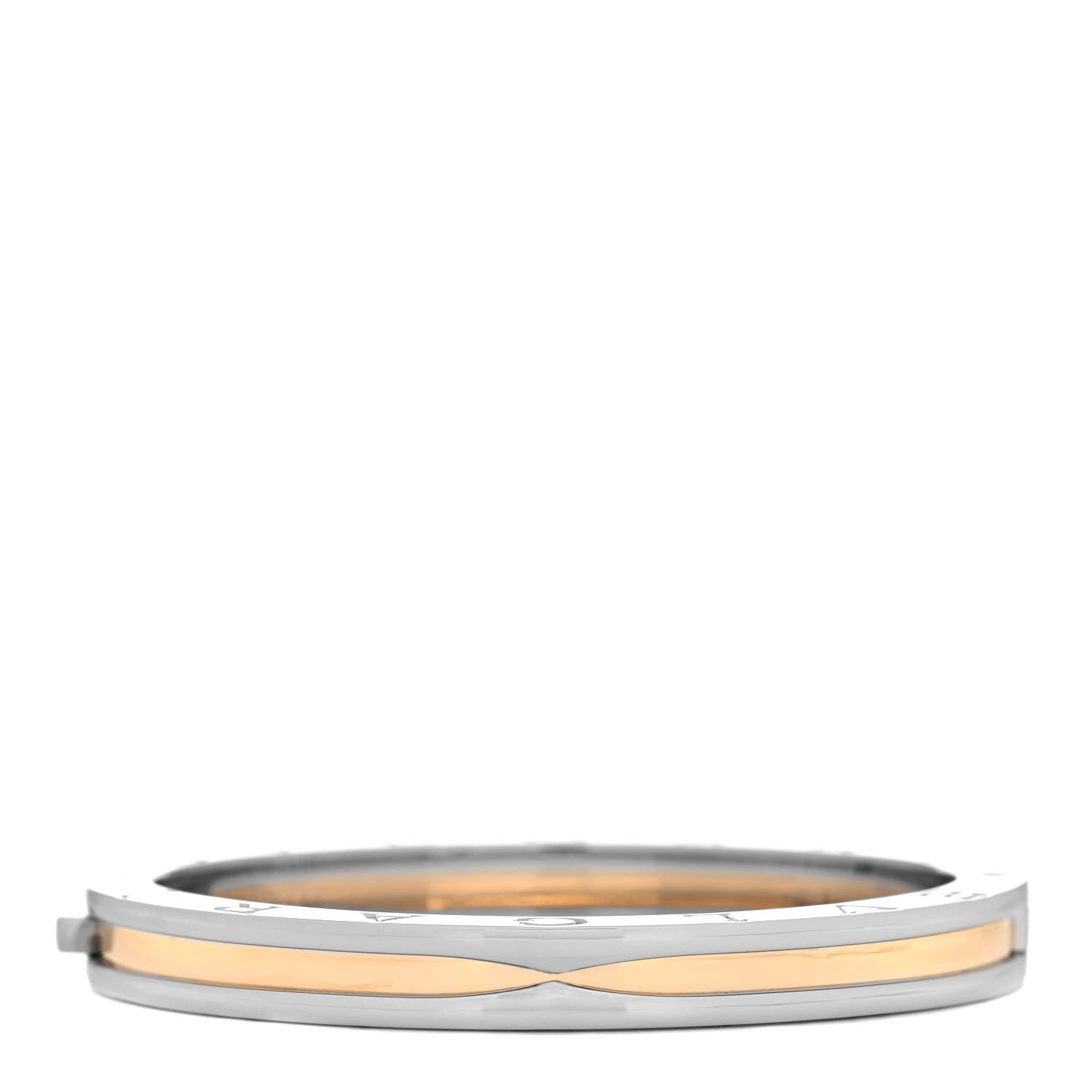 Bulgari 18K Yellow Gold Stainless Steel B.Zero1 Bangle Bracelet 1 of 4