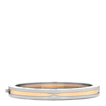 Bulgari 18K Yellow Gold Stainless Steel B.Zero1 Bangle Bracelet 1 of 4