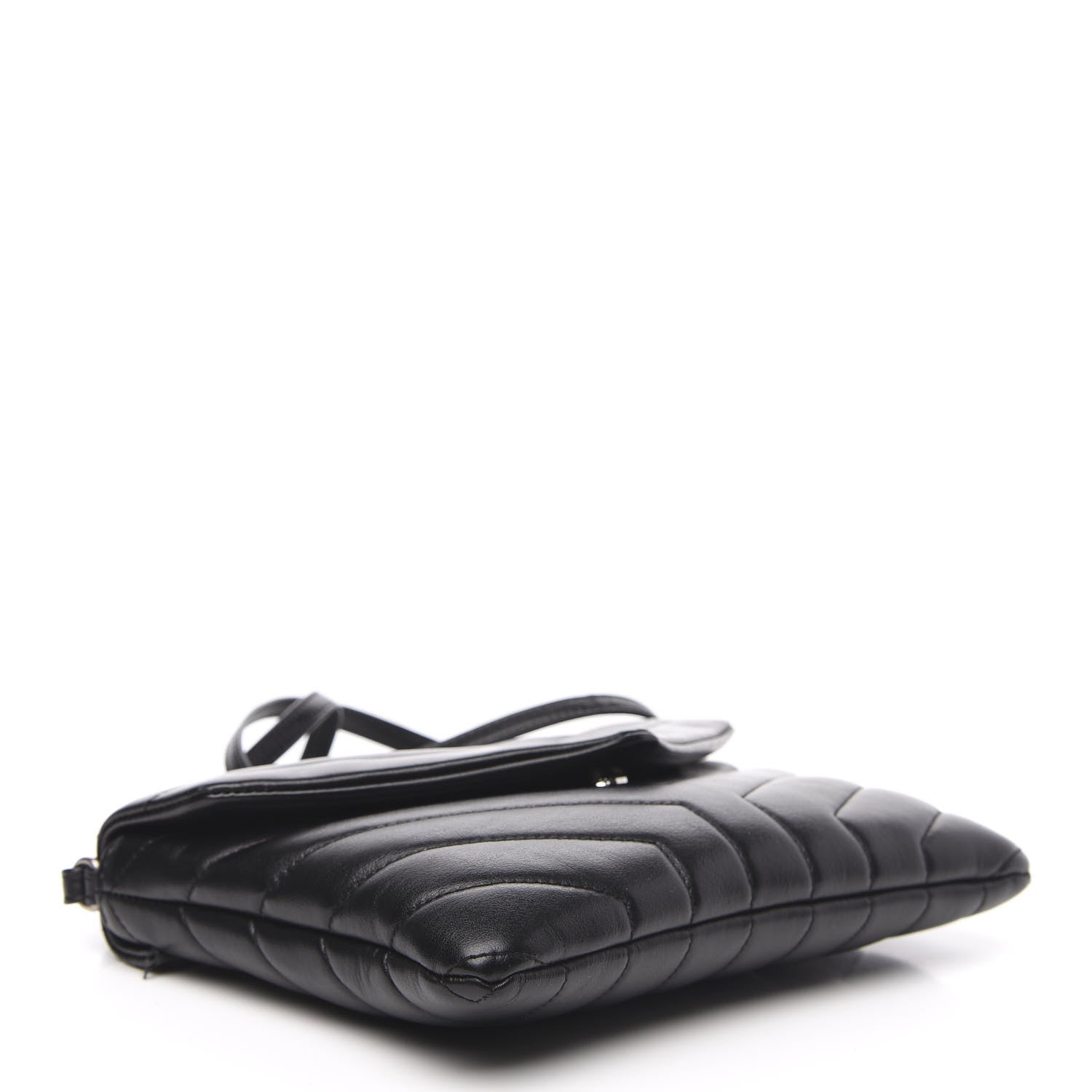 Saint Laurent Calfskin Y Quilted Monogram Loulou Flap Bag Black 4 of 12