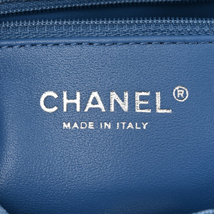 Chanel Denim Quilted Camellia Sweetheart Mini Flap Blue 6 of 11