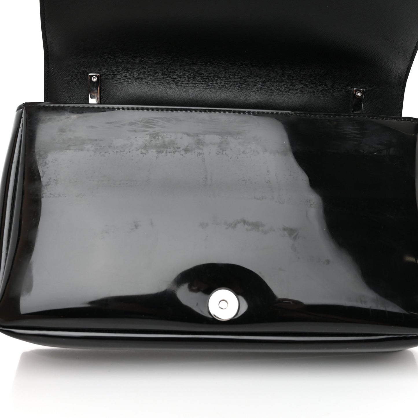 Patent Kingdom Flap Crossbody Black
