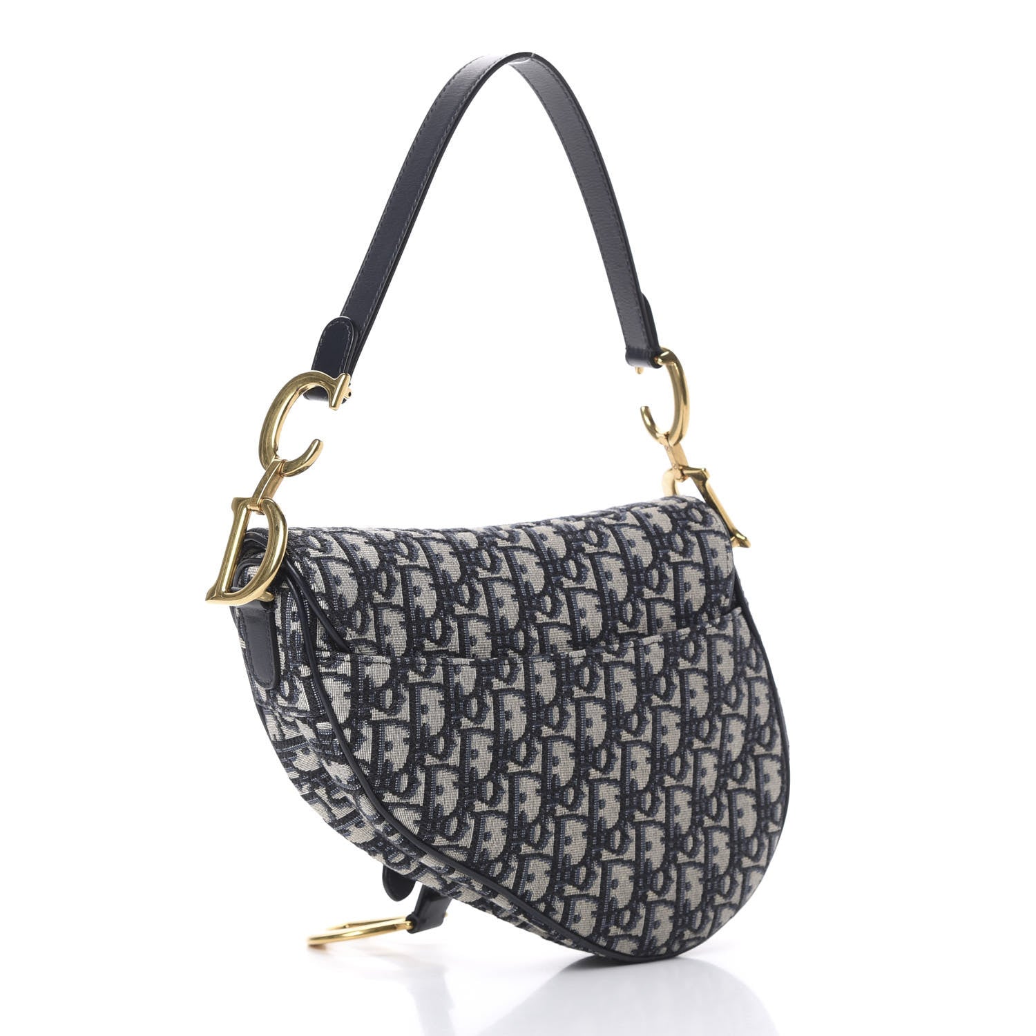 Christian Dior Oblique Saddle Bag Blue 2 of 9