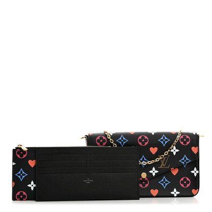 Louis Vuitton Game On Felicie Chain Wallet Black 3 of 11