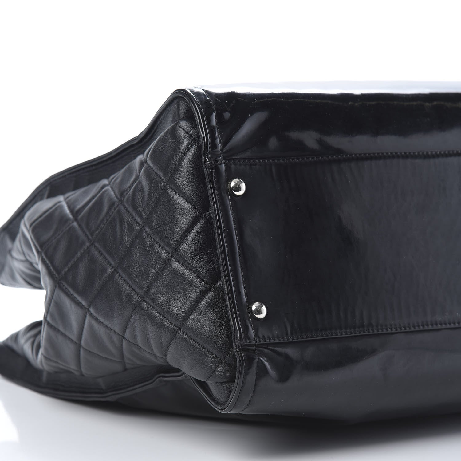 Chanel Vinyl Lipstick Ligne Tote Black 9 of 17