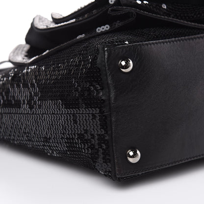 Valentino Garavani Sequin Petale Tote Black 8 of 16