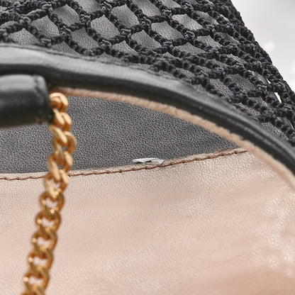 Bottega Veneta Mesh Nappa Chunky Chain Stretch Ballerina Flats 36 Black 8 of 8