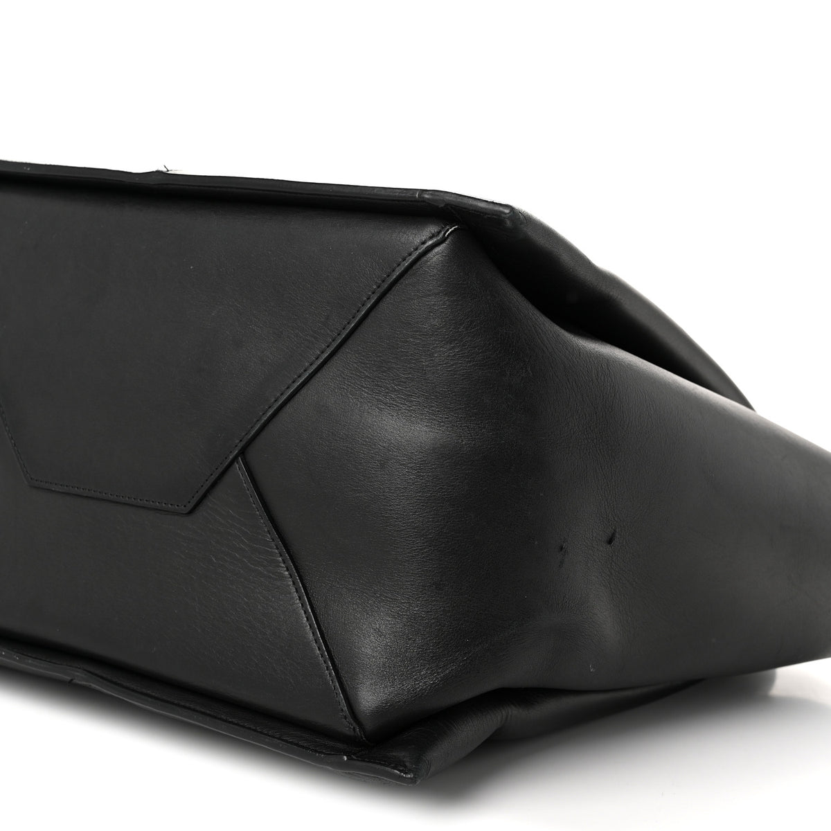 Celine Supple Natural Calfskin Vertical Tri-Fold Bag Black 10 of 13