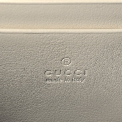 Gucci Vintage Effect Calfskin Matelasse Diagonal Torchon GG Marmont Chain Wallet Mystic White Blue Agata 6 of 10