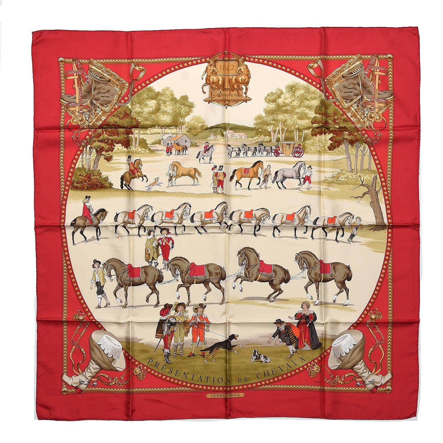 Hermes Silk Presentation de Chevaux Scarf 90 1 of 7