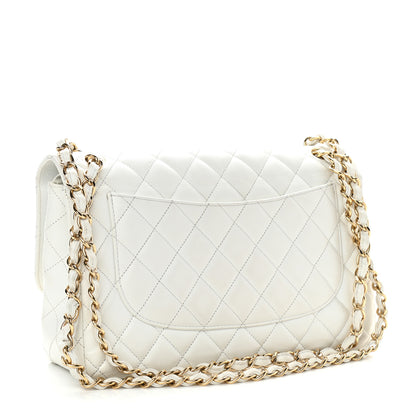 Chanel Caviar Quilted Jumbo Double Flap White 3 of 16