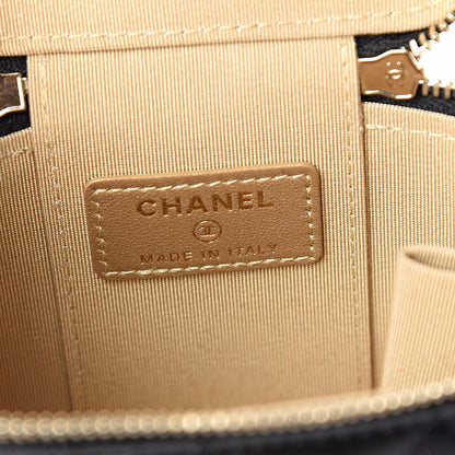 Chanel Lambskin Quilted Mini Vanity Case With Chain Black 6 of 11