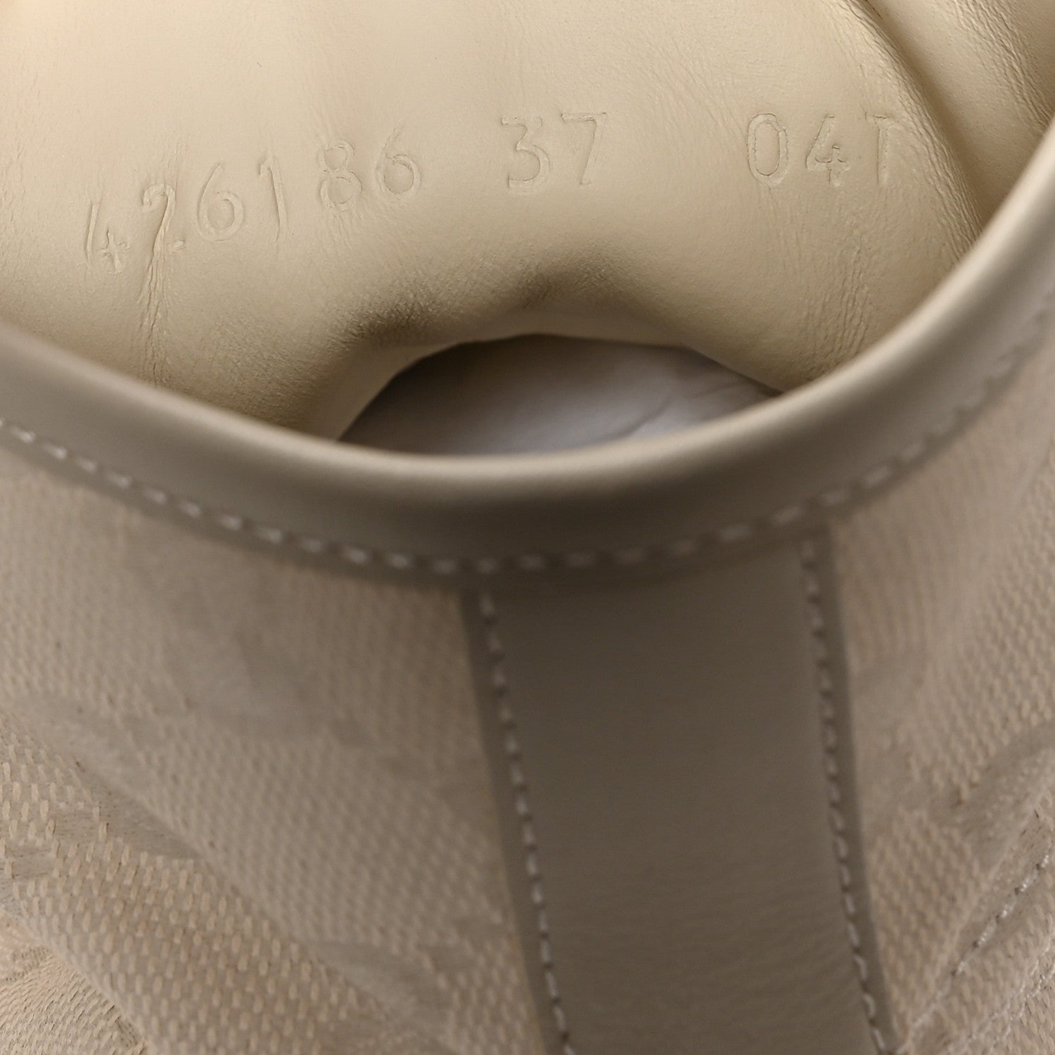 Gucci Washed Cotton GG Monogram Calfskin Womens High Top Sneakers 37 White Mystic White Great White 6 of 7