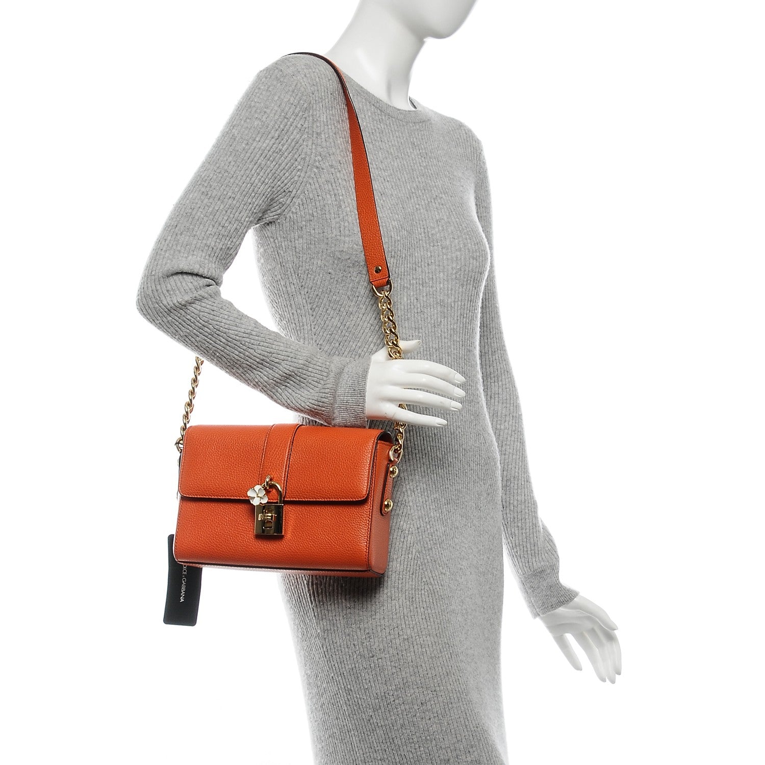 Dolce & Gabbana Calfskin Mini Miss Bonita Satchel Arancio 2 of 7