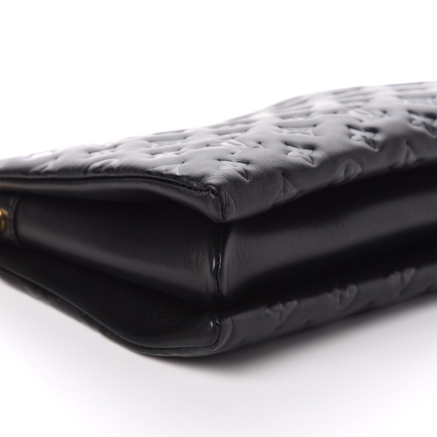 Lambskin Embossed Monogram Coussin PM Black