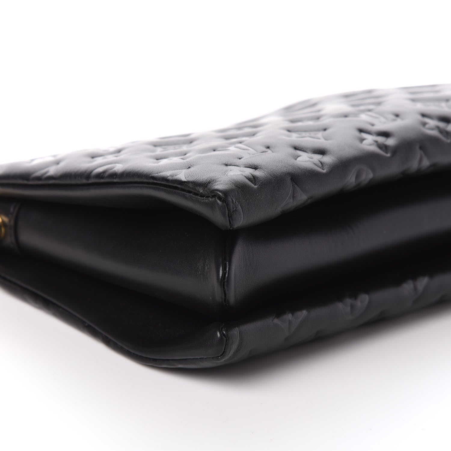 Louis Vuitton Lambskin Embossed Monogram Coussin PM Black 8 of 9