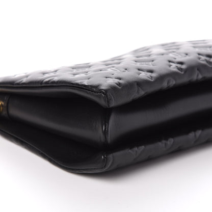 Louis Vuitton Lambskin Embossed Monogram Coussin PM Black 8 of 9